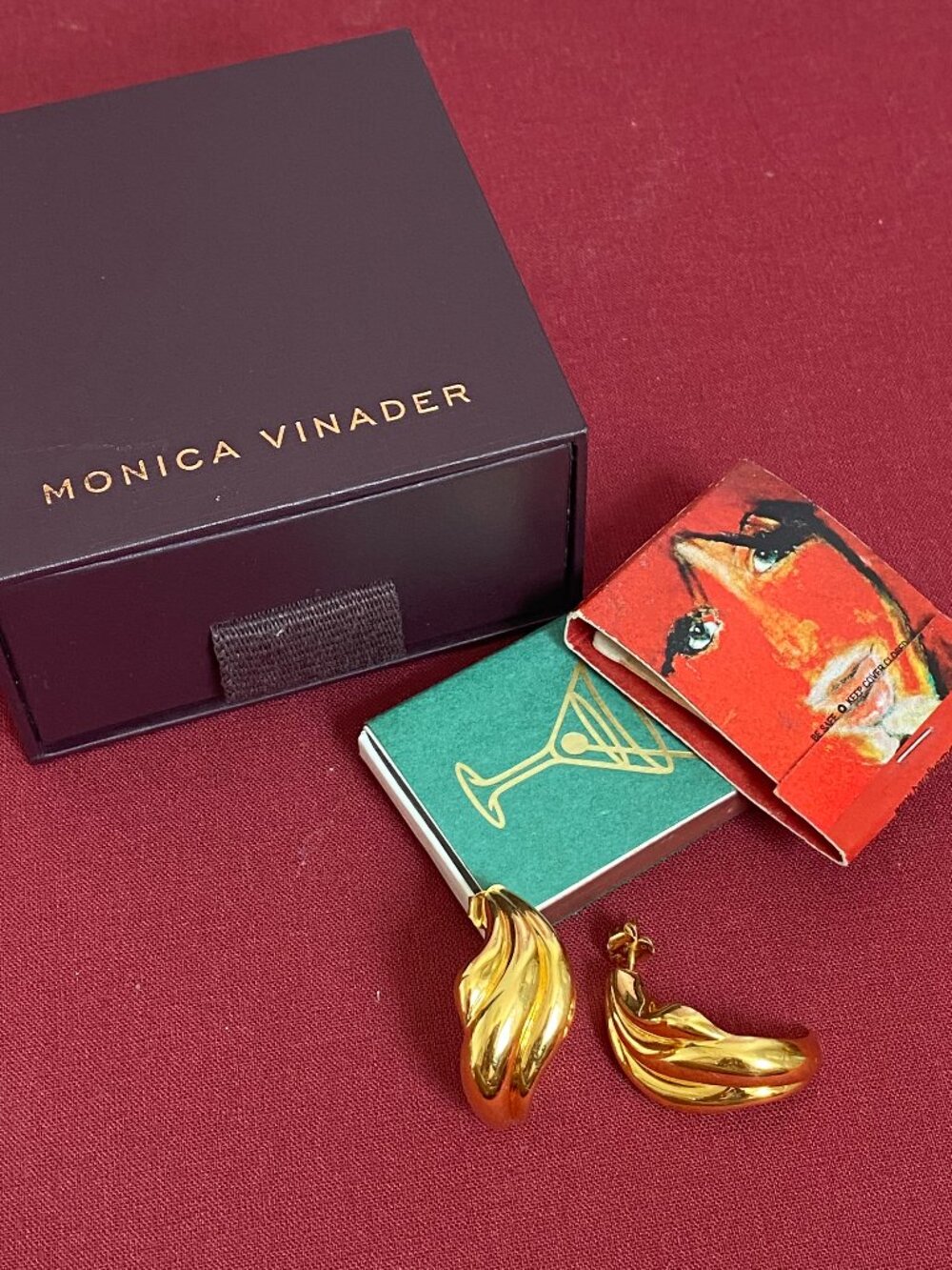 '80s-Inspired Swirl Bold 18k Gold Vermeil Stud Earrings from Monica Vinader